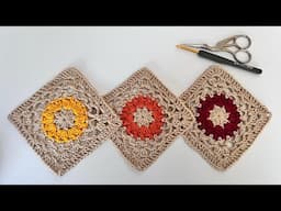 ÇOK GÜZEL ✅ KOLAY TIĞ İŞİ KARE MOTİF MODELLERİ  💕 Motifli Örgü Battaniye Yapımı #crochet