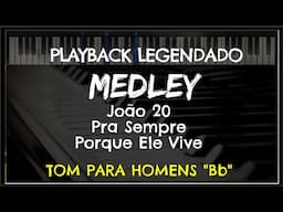 🎤Medley João 20 + Pra Sempre + Porque Ele Vive  (PLAYBACK - TOM MASCULINO "Bb") Niel Nascimento