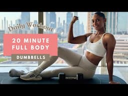 20 mins Full Body DUMBBELL Workout for Muscle & Strength 🔥