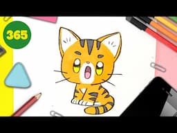 How to Draw a Cute cat Step by Step – Kawaii Drawing Tutorial