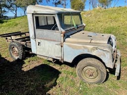 1955 Land rover Series 1 107"  junkyard find - the missing parts found!