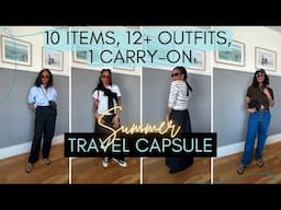 Summer Travel Capsule Wardrobe | Packing Light for a Vacation / Holiday | 10x10 Fashion Challenge