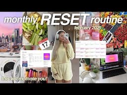 FEBRUARY MONTHLY RESET 💌 | deep cleaning, goals, planning, organising, etc! | 2025 ✨