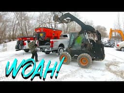 Battling a frozen Parking lot!