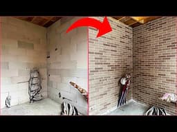 Incredible Bricklaying: Natural Marble in the Form of Bricks! Diy House