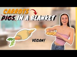 Vegan "Pigs" in a Blanket (WITH CARROTS) || Easy Mini Vegan Carrot Dogs!!