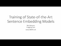 Training State-of-the-Art Sentence Embedding Models