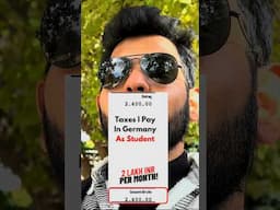 Taxes I Pay As A Indian Student In Germany #studentjobs #jobsingermany #parttimejobsforstudents