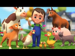 Old MacDonald Had a Farm Song with Baby Farm Animals - Cartoon Baby Nursery Rhymes & Kids Songs