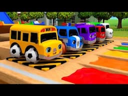 Baby Shark + Wheels On the Bus song - Soccer ball shaped wheels - Baby Nursery Rhymes & Kids Songs