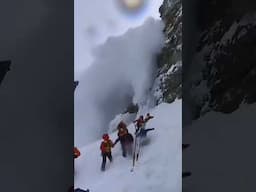 Terrifying Avalanche Sweeps Skiers and Ice Climber · Slovakia Tatras Mountains