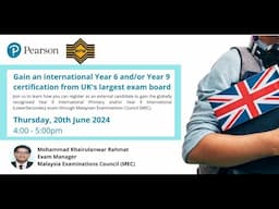 Gain an international Year 6 and Year 9 certification from Pearson