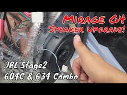 Mitsubishi Mirage G4 Speakers Upgrade DIY using JBL Stage2 604C & 634 Car Speakers