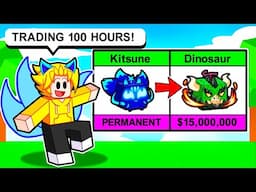 I Traded Permanent Kitsune For 100 Hours.. (Roblox Blox Fruits)