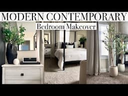 BEDROOM MAKEOVER 2025 MODERN CONTEMPORARY STYLE | DECORATE WITH ME | SMALL BEDROOM DECORATING IDEAS!