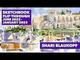 Plein Air Sketchbook Flip Through June 2022 - January 2023