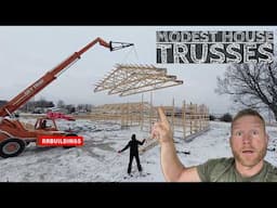 Modest House Build Ep 6: Building Trusses in the Snow