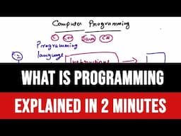 What is Computer Programming, Programming Language ? Explained in 2 Minutes