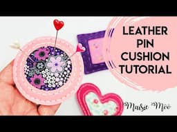 Pin Cushion Sewing Pattern, Faux Leather Pin Cushion SVG, DIY Cricut Sewing Accessories