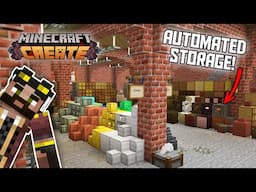 Automated STORAGE SYSTEM in Minecraft Create Mod!