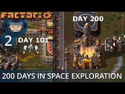 I Spent 200 Days in Factorio "Space Exploration" to Build an Interplanetary Mega Base (Days 101-200)