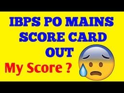 My IBPS PO MAINS SCORE CARD || IBPS PO MAINS CUT OFF 2024 - 25 || ICONIC INDRA