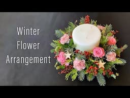 How To Make A Winter Floral Candle Design