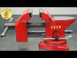 Rusted USSR Vice Restoration - Full Perfect Vise Restoration - ASMR - Russian Rare Vintage Vice