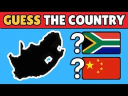 GUESS THE COUNTRY BY IT'S SHAPE | GUESS THE COUNTRY BY THE MAP #quiz #flag #map