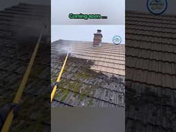 Another oddly satisfying roof cleaning coming soon… #roofcleaning #presssurewashing