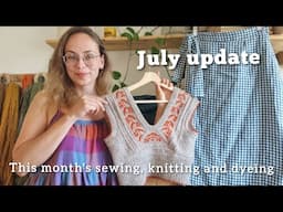 July 𖤓 knitting, sewing, natural dyeing and allotment updates | finished Bifurca & Francli Daypack 𖤓