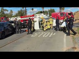 ROLLOVER CRASH IN RIVERSIDE 2/05/25 2:44PM