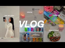 VLOG: productive day in my life, fridge restock, gym *motivation* cleaning, self care routine