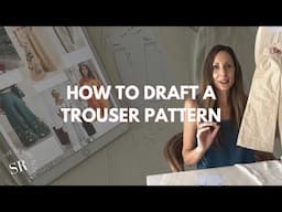 How to draft a trouser sewing pattern - step-by-step beginner friendly tutorial