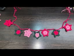 How to crochet a star garland | Perfect for cozy holiday vibes 🎄⭐