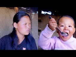 Rita  with son Ridam in the village jungle farm house || Life in rural Nepal || @Ritarojan