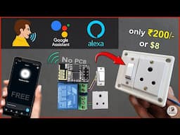 Simple IoT project using ESP01 ESP8266 Sinric Alexa & Google Assistant control Relay 2024