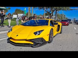 BEST SUPERCARS IN CRAZY ACTION - LOUD Accelerations From Lamborghini MIAMI