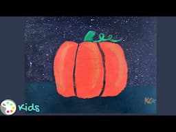 How to Paint a Pumpkin with Acrylic Paint | Art Lessons for Kids