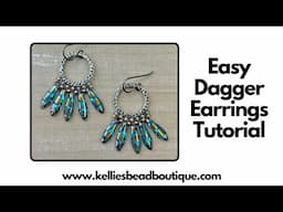 EASY Czech Glass Dagger Earrings Tutorial | If I can do it anyone can!