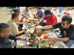 AIR LAUT SURUT BERBURU CUMI, IKAN & KERANG BAKAR DAN MAKAN BERSAMA KARYAWAN CLASS MILD DI PANTAI