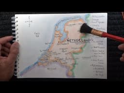 ASMR - Combined Map Drawing of The Netherlands - Australian Accent - Chewing Gum & Quietly Whisper