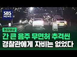 간 큰 음주 무면허 추격전…"카메라는 모든 걸 보고 있었다" (현장영상) / SBS