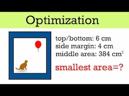 Optimization: Minimizing the area of a poster with given margins and printed material area