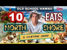 ULTIMATE FOOD TOUR on Oahu's North Shore & Central Oahu! 10 Best Eats And Old School HAWAII Diners