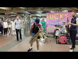 Lucky Chops random street performance at subway