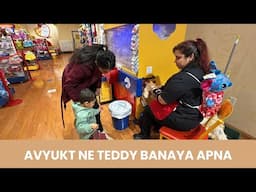 Avyukt went to Build-A-Bear Workshop to make his own Teddy!! #ToddlerWorkshops #TeddyLove