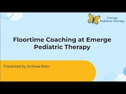 Floor Time Coaching Webinar with Andrew Klein, Occupational Therapist