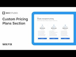 Creating Custom Pricing Plan Designs in Wix Studio