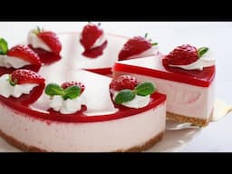 🍓 딸기 케이크는 이렇게 만들어야  맛있어요. 🤤 Beautiful Strawberry cake /  Homemade strawberry puree / Without oven